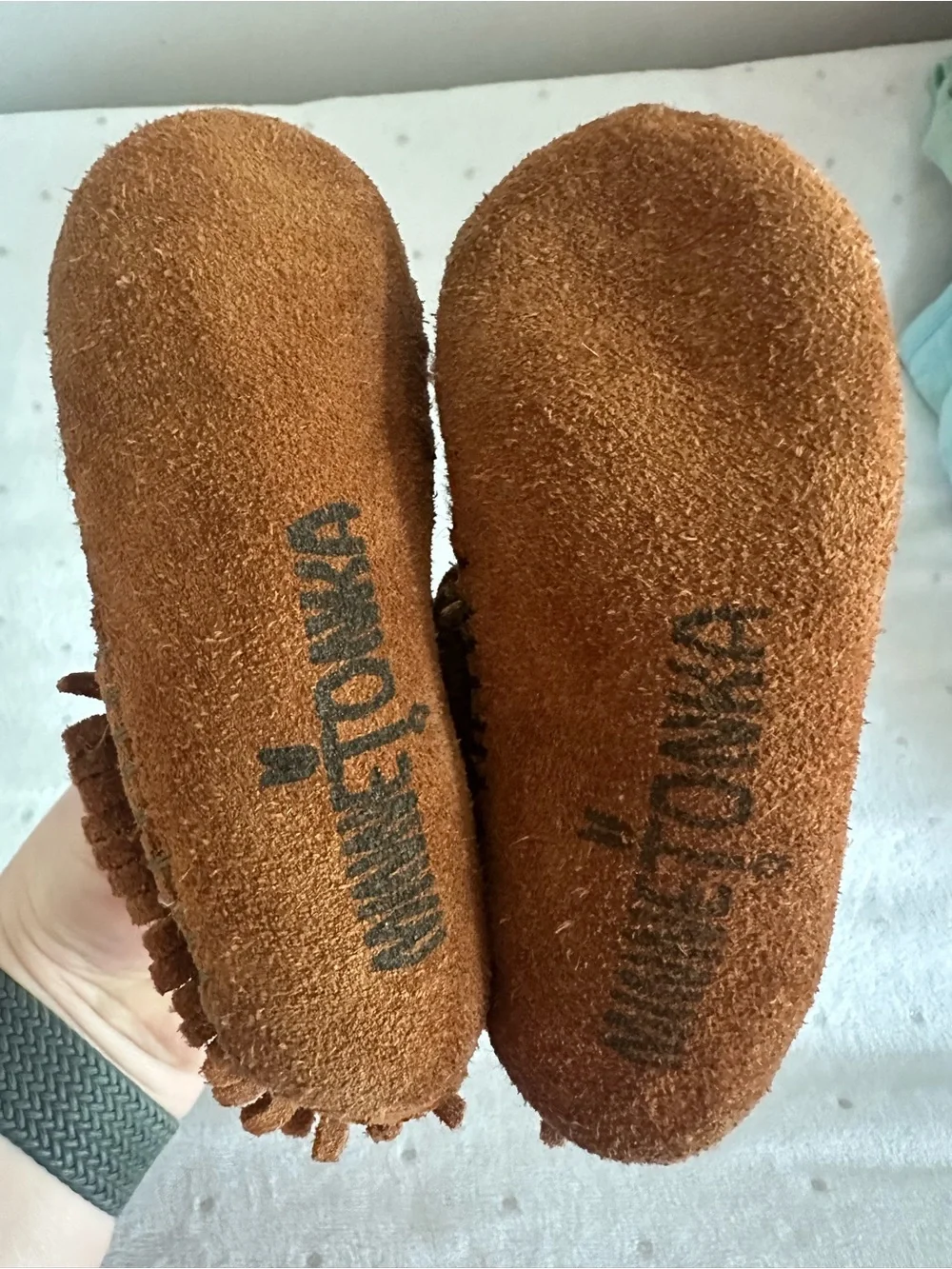 Baby Minnetonka Fringe Moccasin Shoes, Size 3